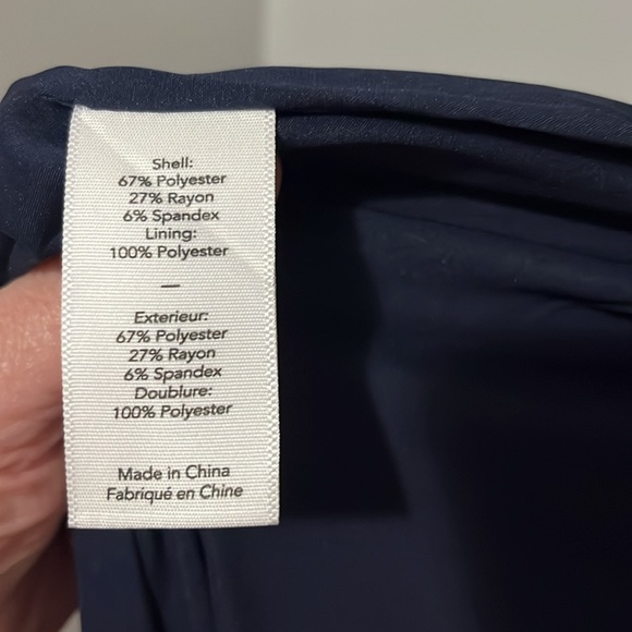 Elegant Navy Blue Spaghetti Strap Dress - Picture 3 of 4